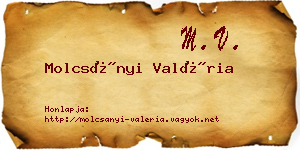 Molcsányi Valéria névjegykártya