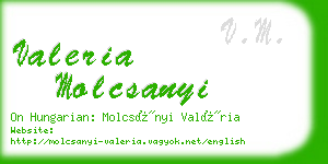 valeria molcsanyi business card